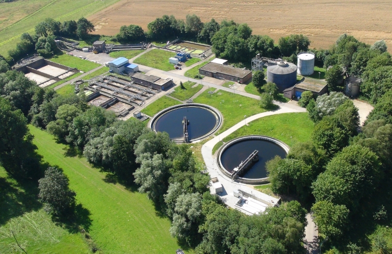 Foto: Luftbild der Kläranlage Aachen-Horbach

