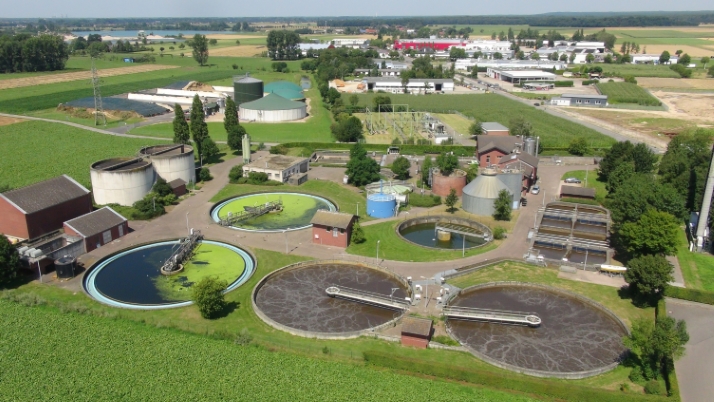 Luftbild der Kläranlage Wassenberg

